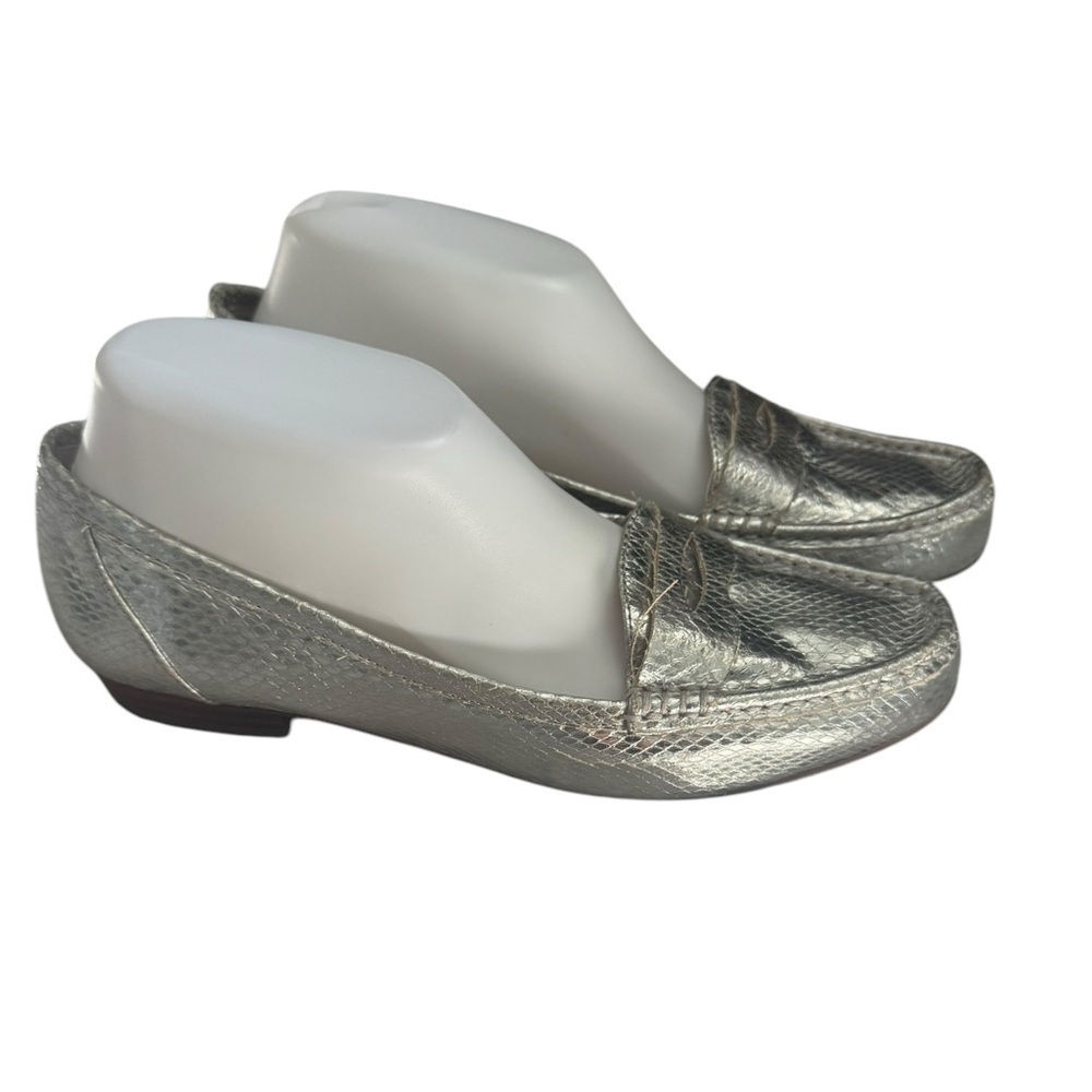 Louise et Cie Metallic Snake Print Women’s Loafers Size 7.5M